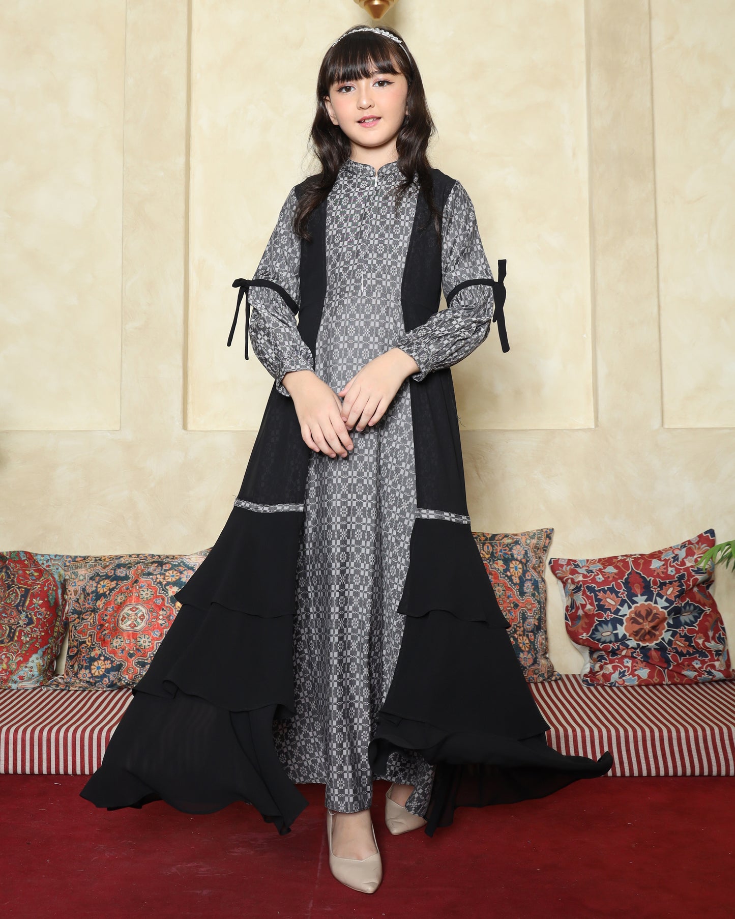 Aurel Charcoal Gamis Anak