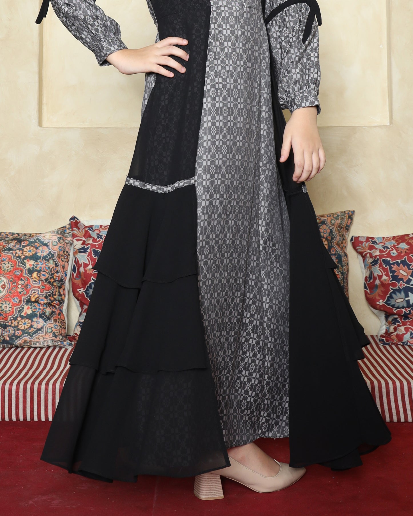 Aurel Charcoal Gamis Anak