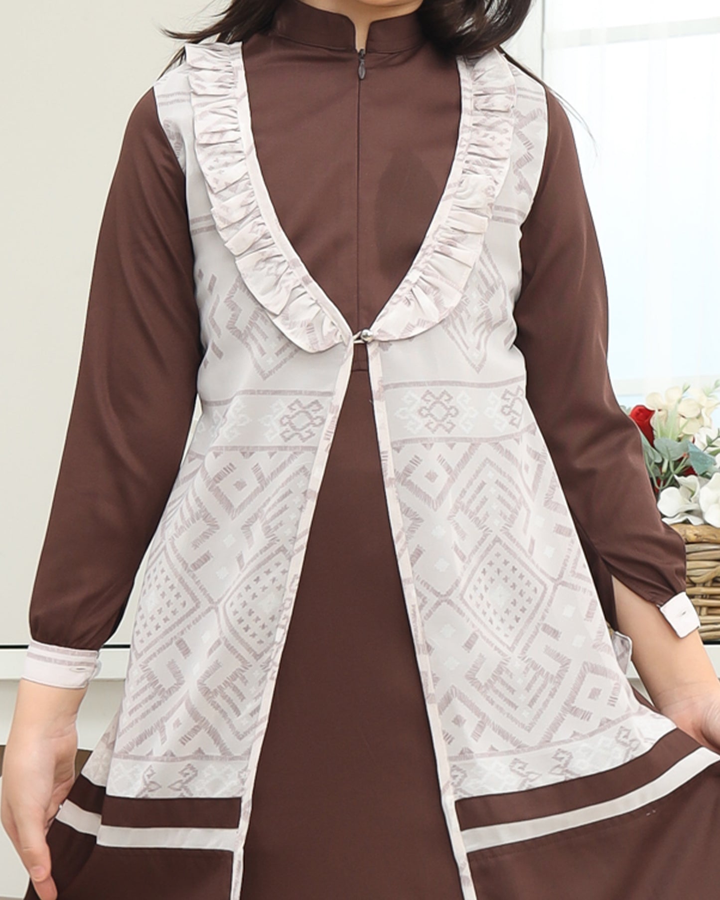 Etnic Coklat Kopi Gamis Anak