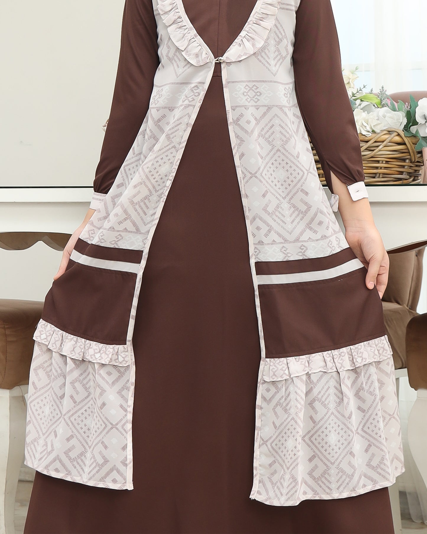 Etnic Coklat Kopi Gamis Anak