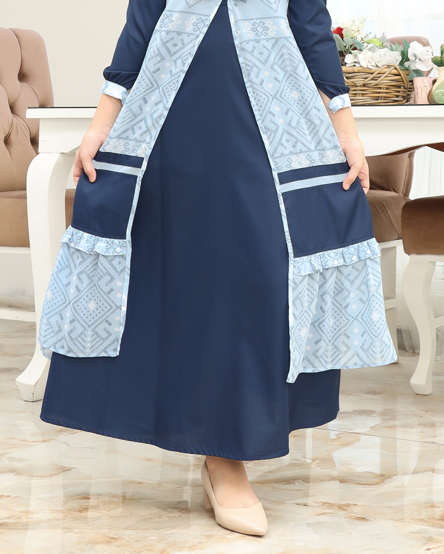 Etnic Navy Gamis Anak