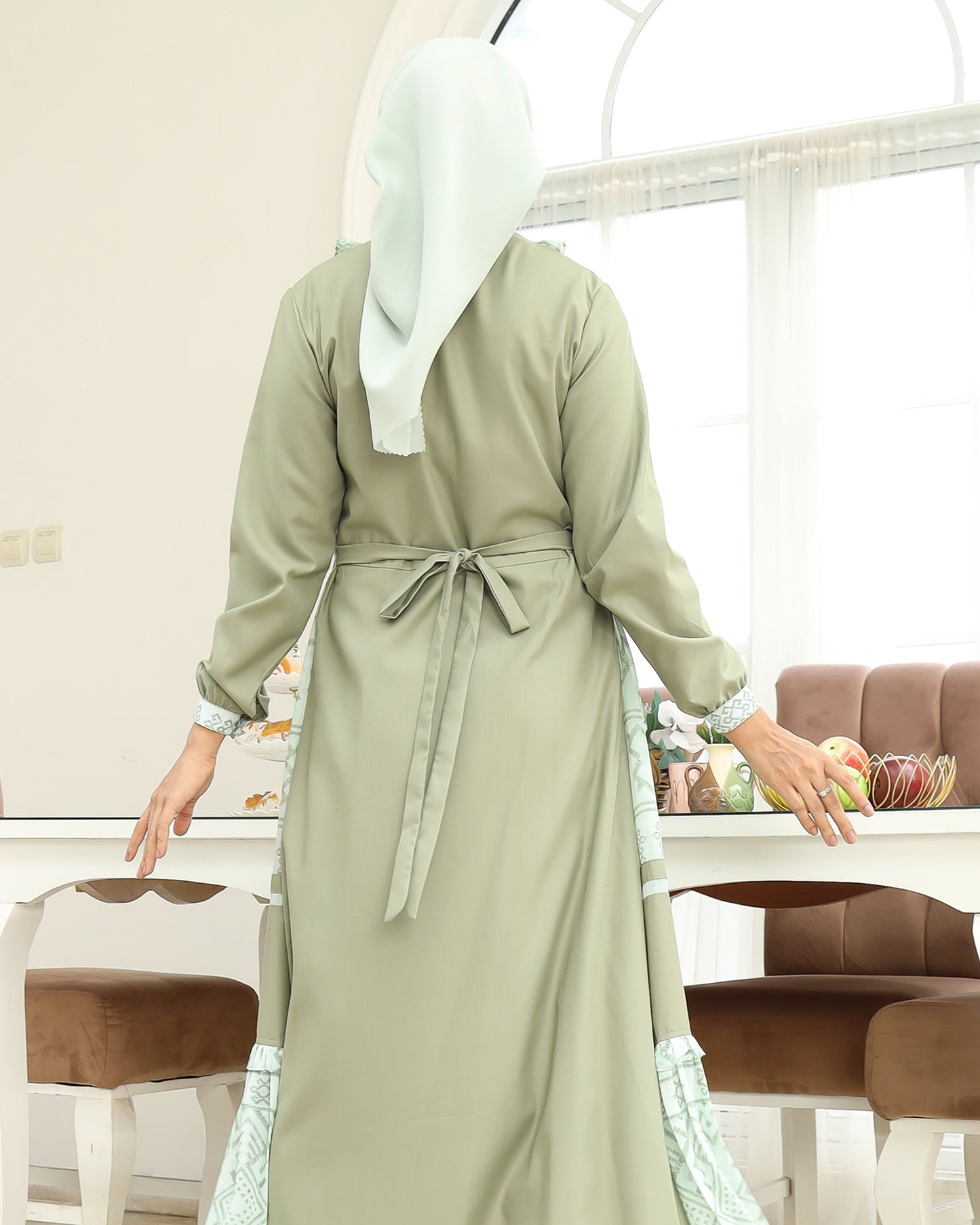 Etnic Sage Gamis Dewasa