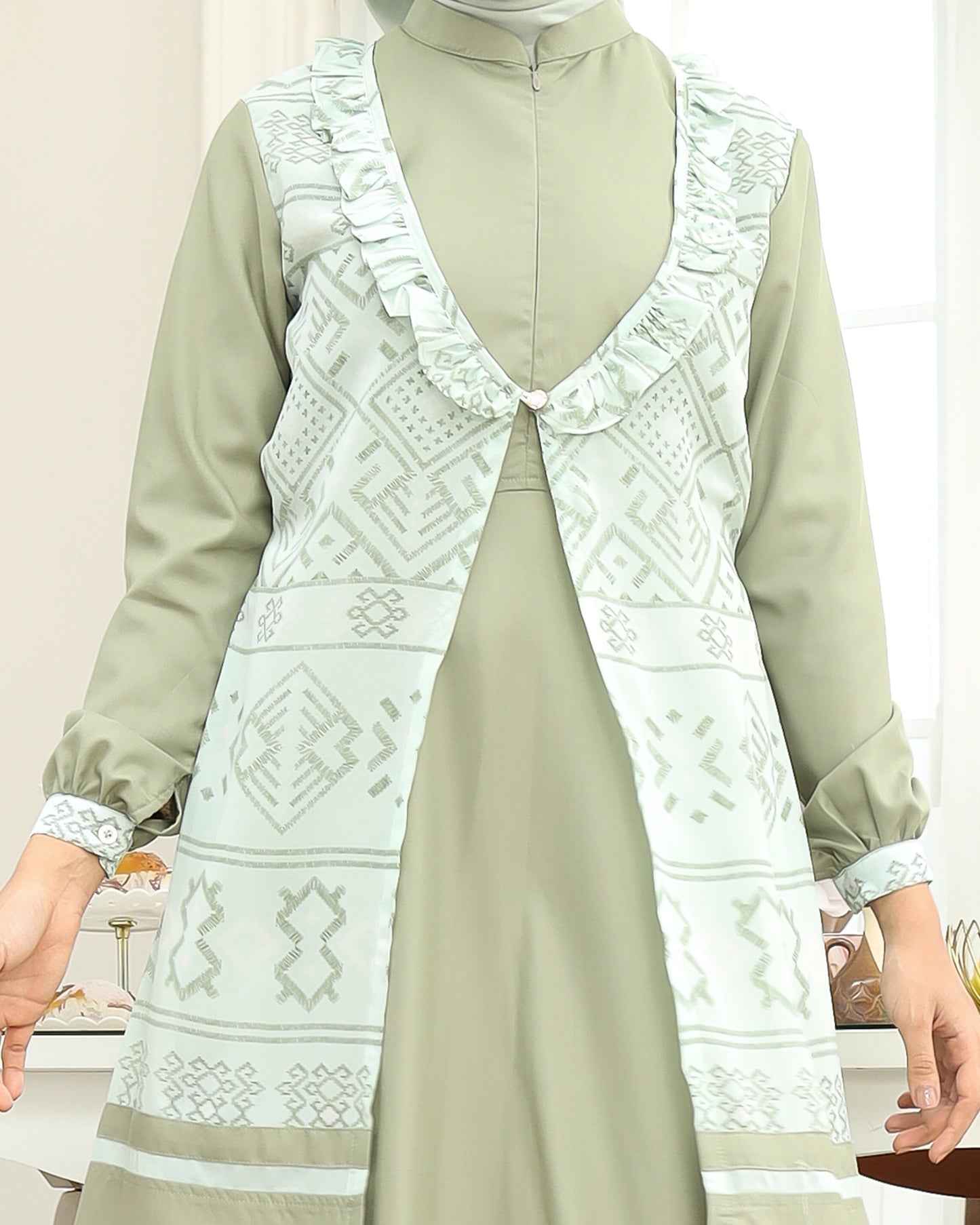 Etnic Sage Gamis Dewasa