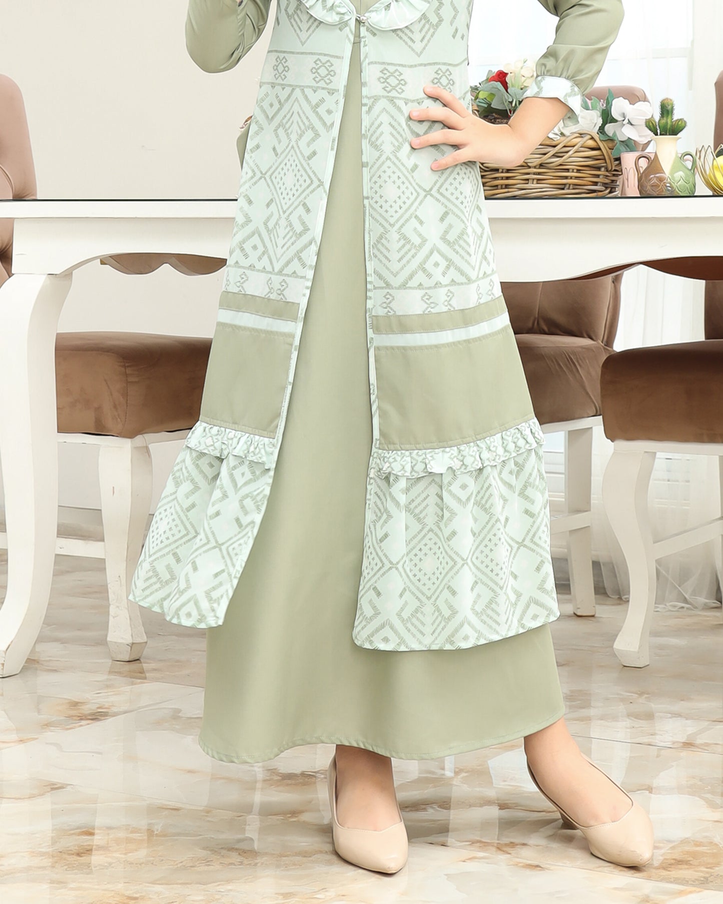 Etnic Sage Gamis Anak