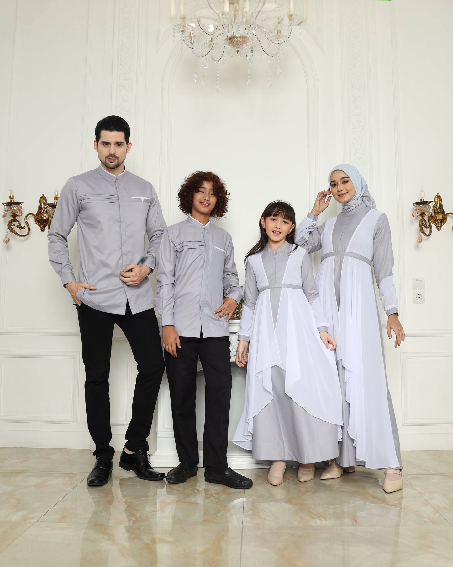 Natasha Sky Blue Family Set