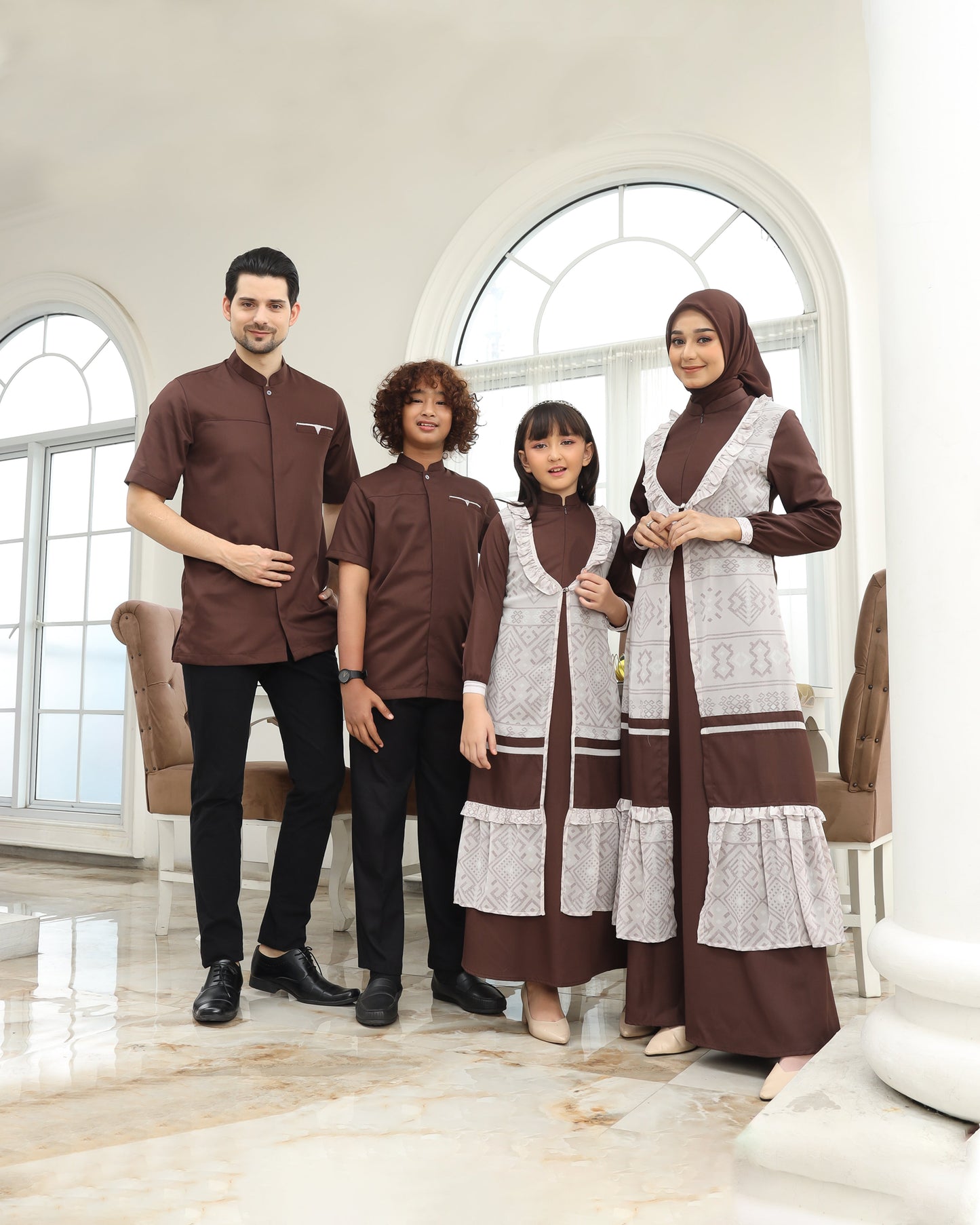 Etnic Coklat Kopi Family Set