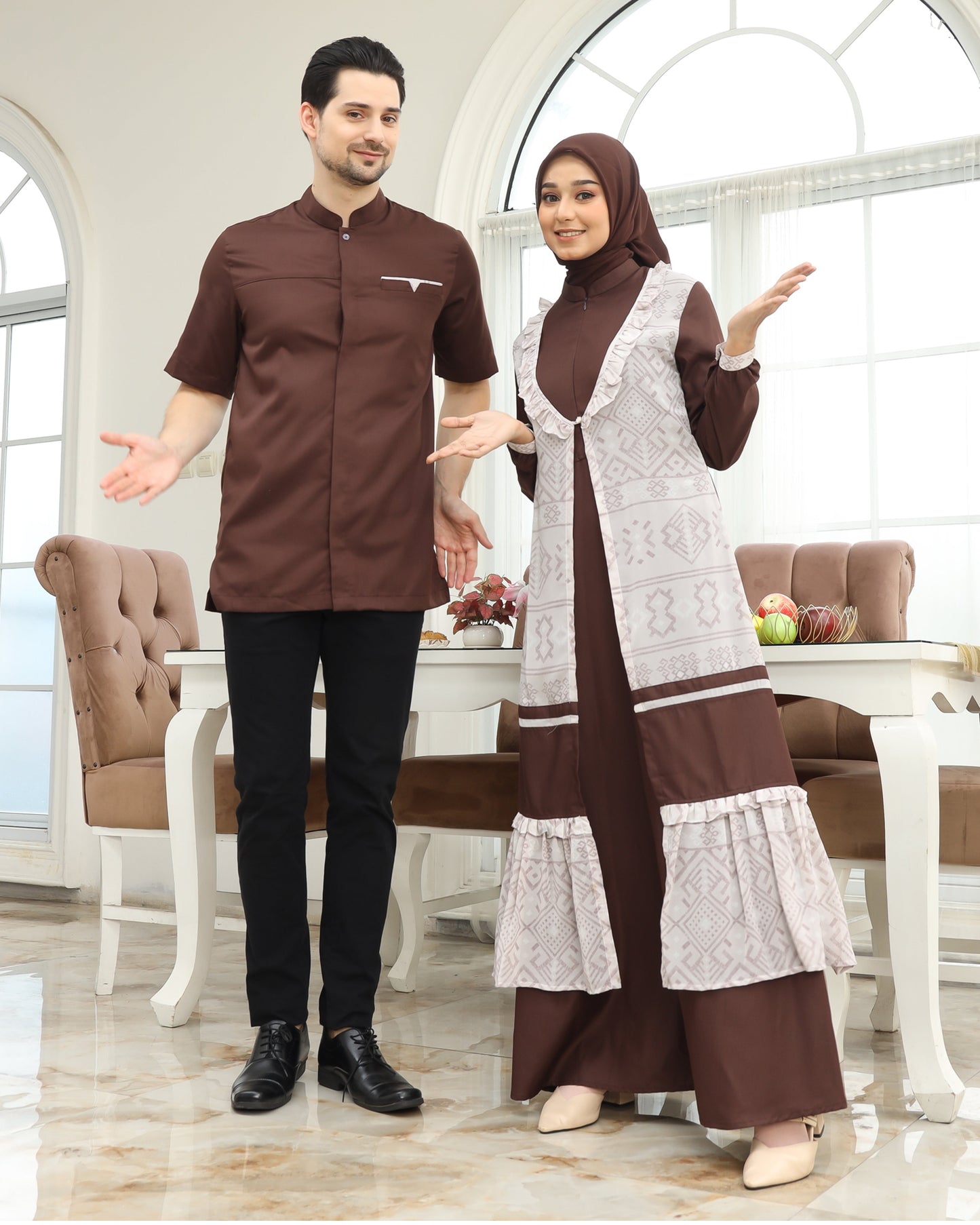 Etnic Coklat Kopi Family Set