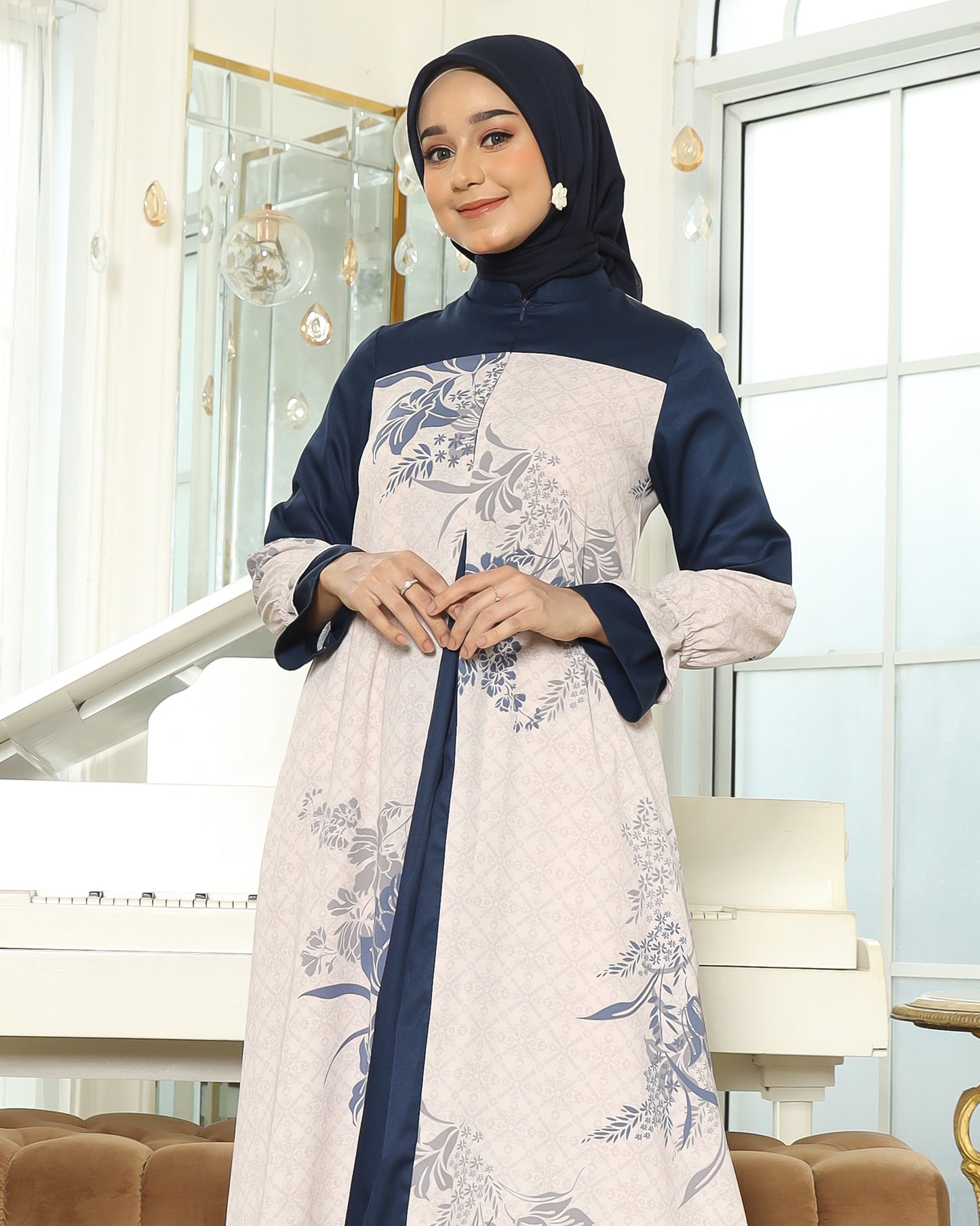 Nagita Navy Gamis Dewasa