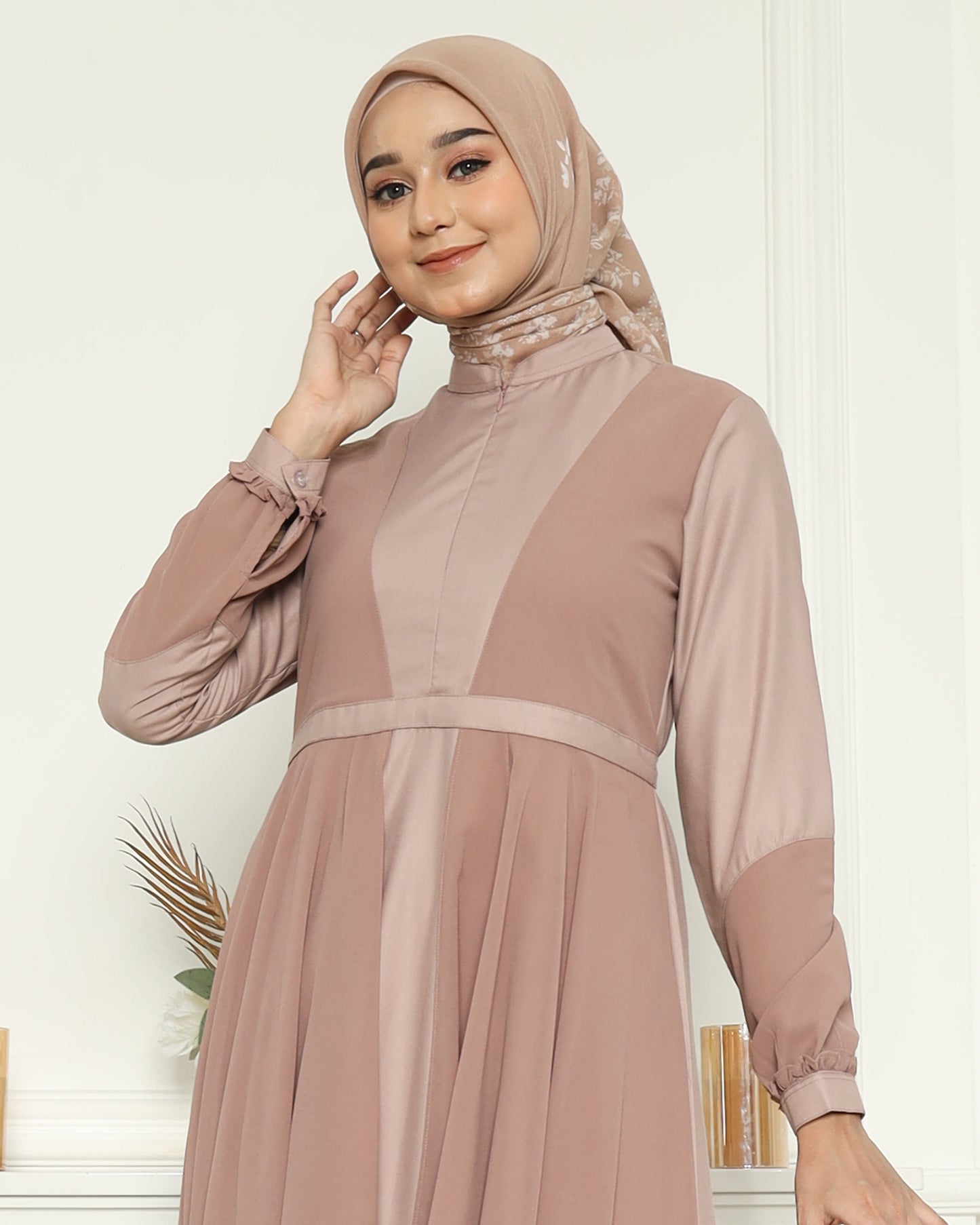 Natasha Coklat Susu Gamis Dewasa