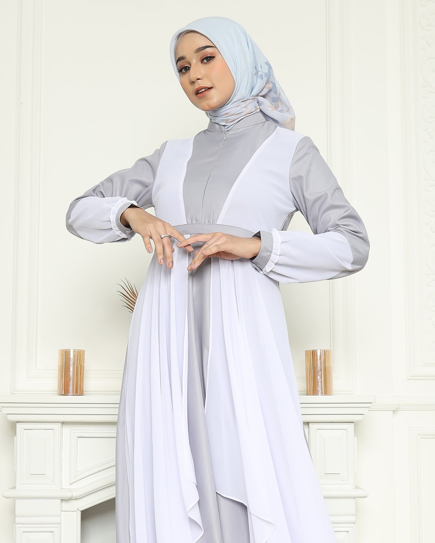 Natasha Sky Blue Gamis Dewasa