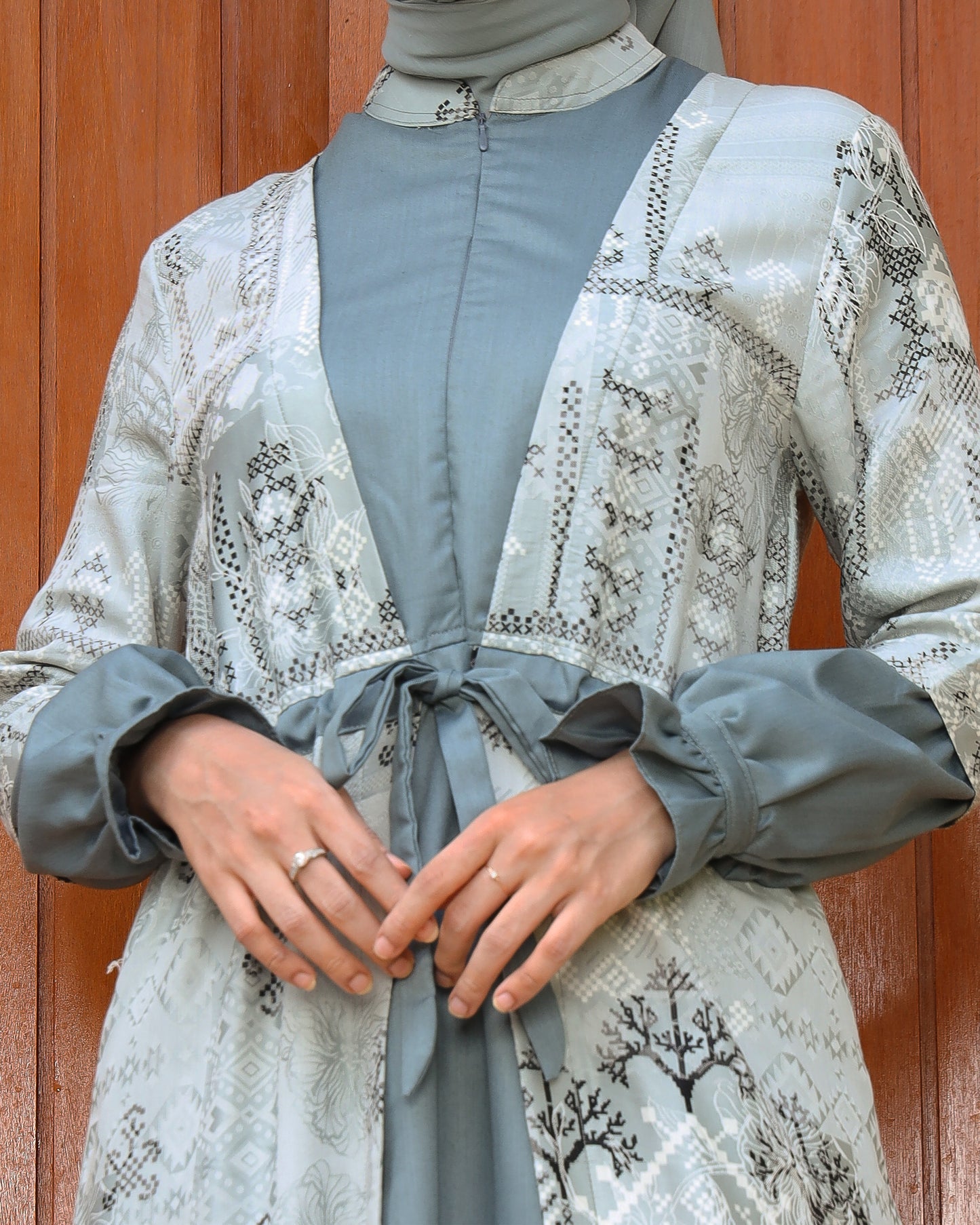 Yasmine Mineral Green Gamis Dewasa