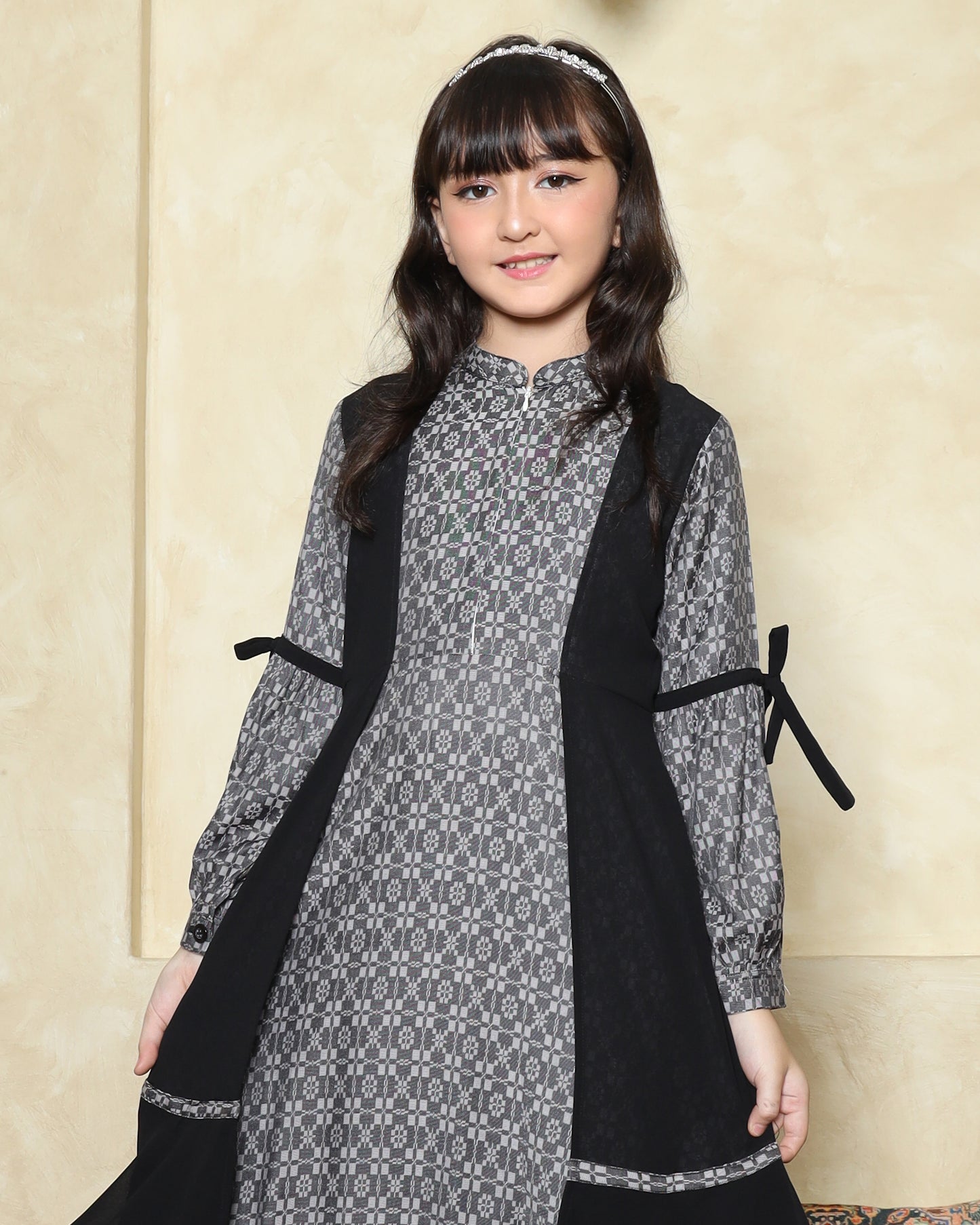 Aurel Charcoal Gamis Anak
