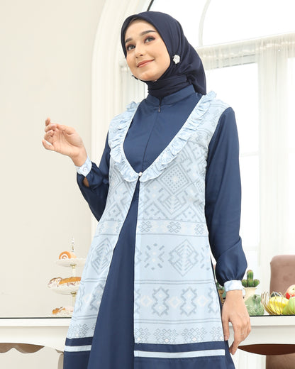 Etnic Navy Gamis Dewasa