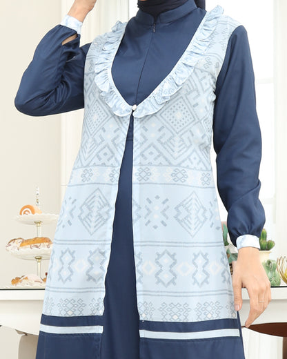 Etnic Navy Gamis Dewasa