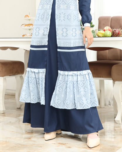 Etnic Navy Gamis Dewasa