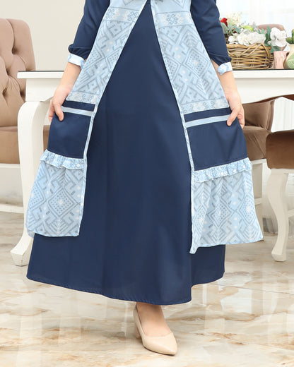Etnic Navy Gamis Anak