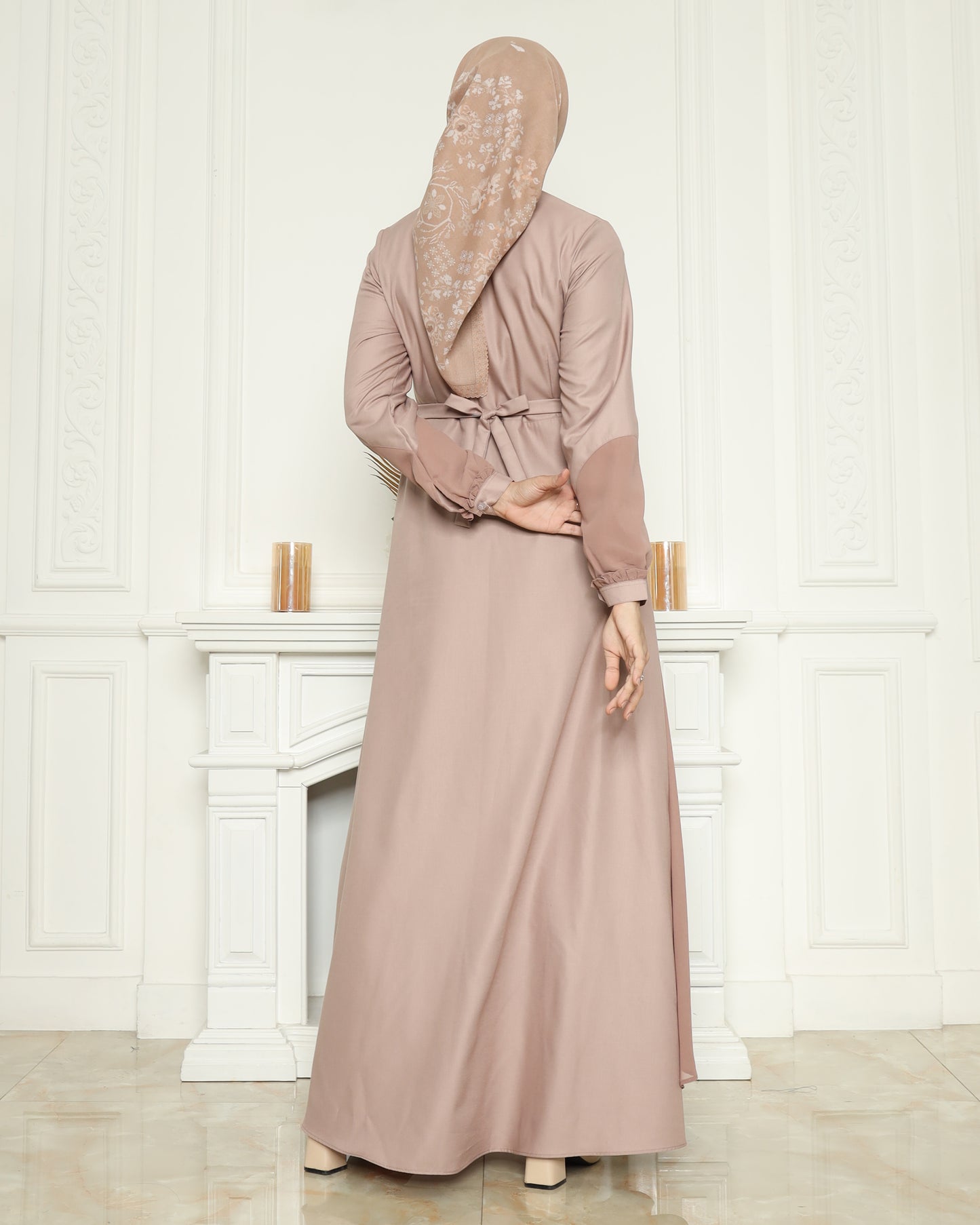 Natasha Coklat Susu Gamis Dewasa