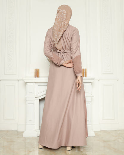 Natasha Coklat Susu Gamis Dewasa