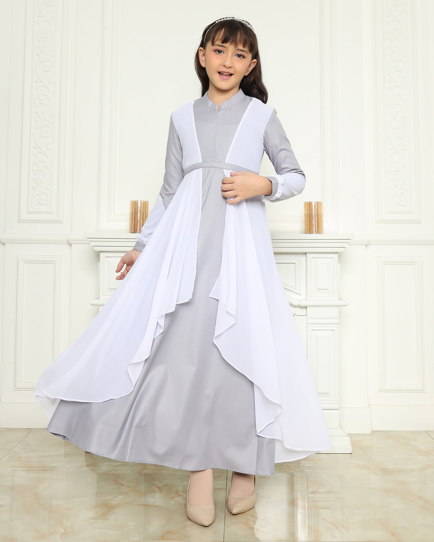 Natasha Sky Blue Gamis Anak