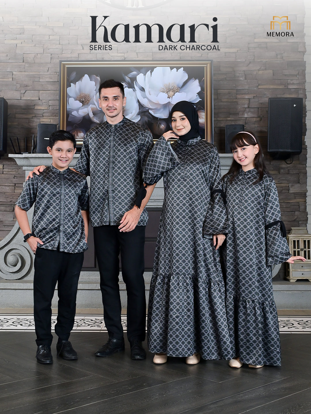 Kamari Dark Charcoal Family Set